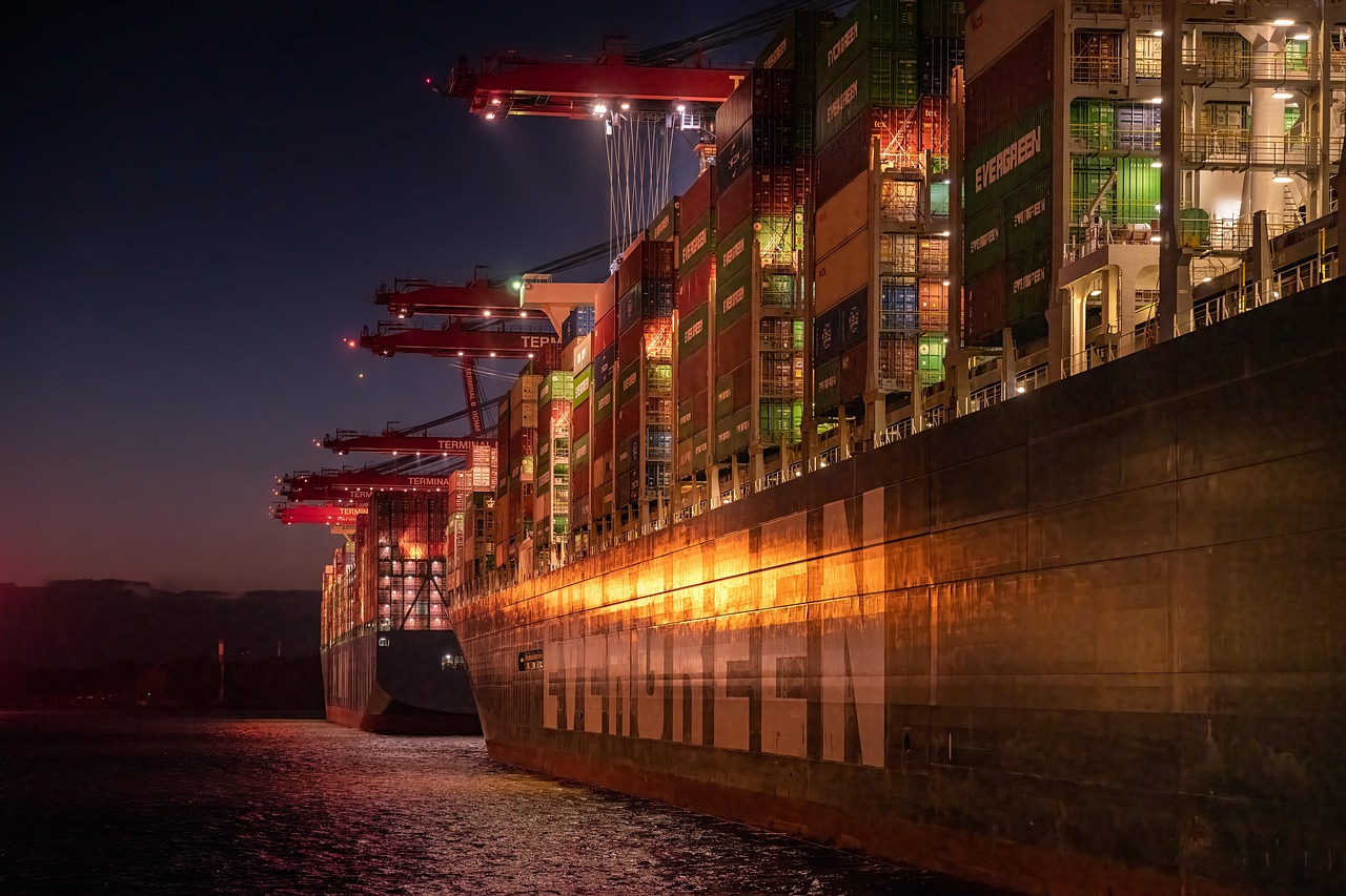 cargo ship port