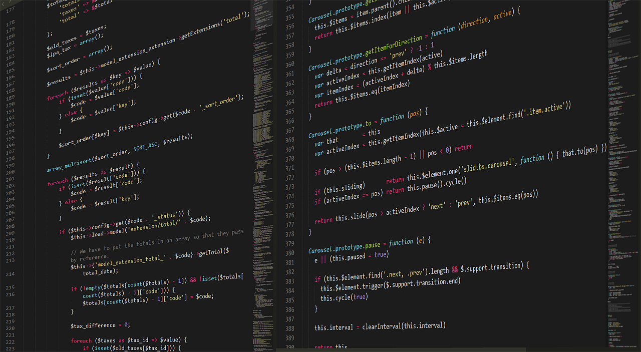 computer code screen