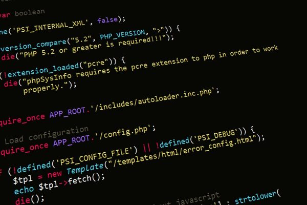 computer code screen
