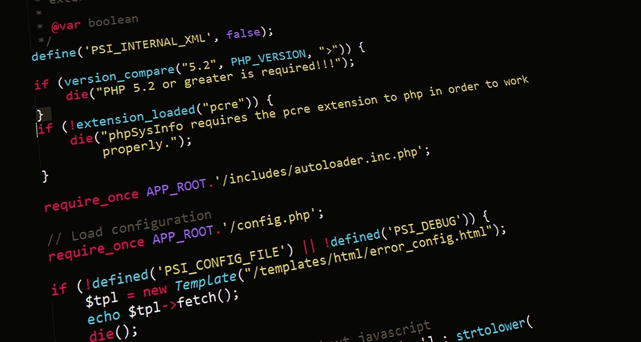 computer code screen