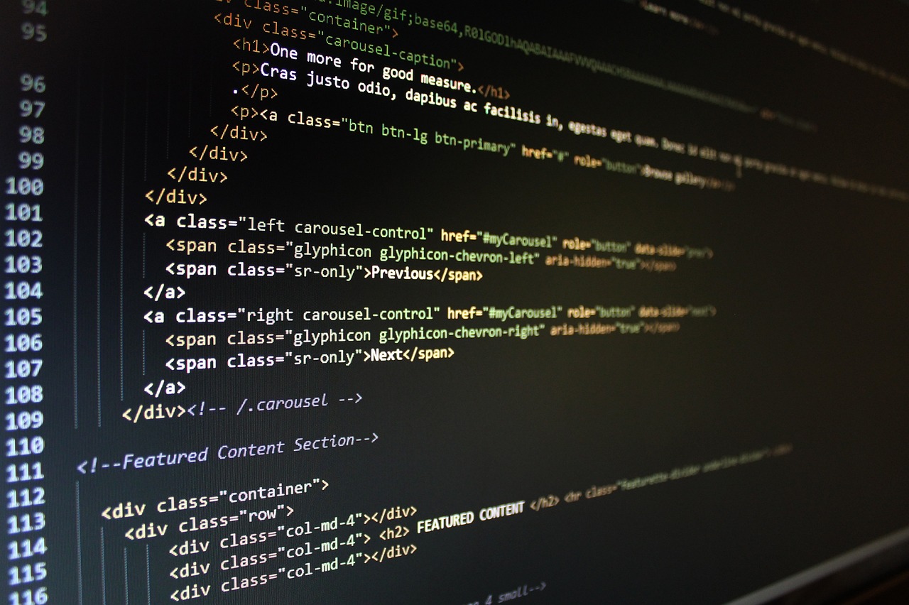 computer screen code