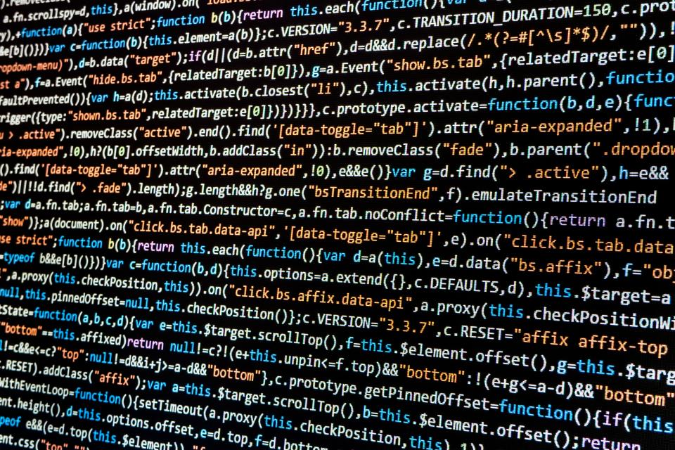 computer screen code