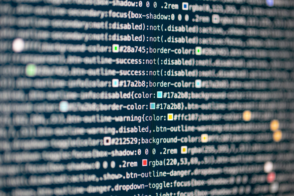 computer screen code