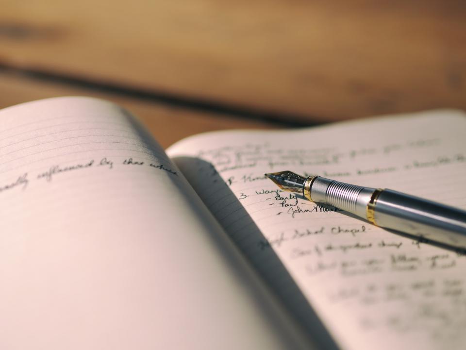 writing desk notebook